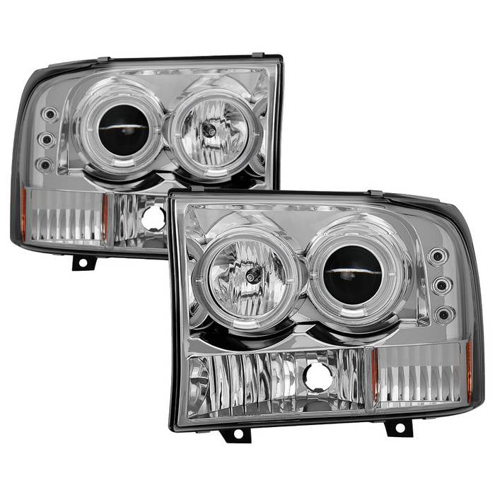 Spyder Ford F250 Super Duty 99-04 Projector Version 2 LED Halo LED Chrm PRO-YD-FF25099-1P-G2-C