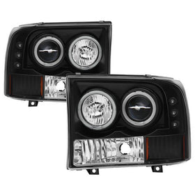 Spyder Ford F250 Super Duty 99-04 Projector Version 2 CCFL Halo LED Blk PRO-YD-FF25099-1P-G2-CCFL-BK