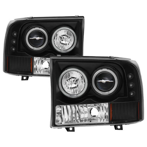 Spyder Ford F250 Super Duty 99-04 Projector Version 2 CCFL Halo LED Blk PRO-YD-FF25099-1P-G2-CCFL-BK