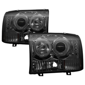 Spyder Ford F250 Super Duty 99-04 Projector Version 2 LED Halo LED Smke PRO-YD-FF25099-1P-G2-SM
