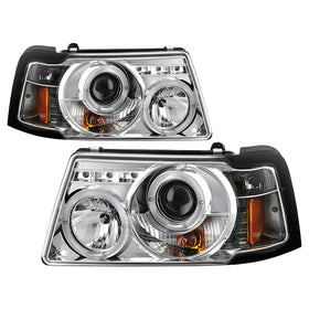 Spyder Ford Ranger 01-11 1PC Projector Headlights LED Halo LED Chrm PRO-YD-FR01-1PC-HL-C