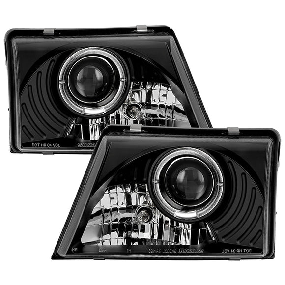 Spyder Ford Ranger 98-00 Projector Headlights LED Halo Black High 9005 Low H1 PRO-YD-FR98-BK