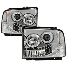 Spyder Ford F250/350/450 Super Duty 05-07 Projector Headlights LED Halo- LED Chrm PRO-YD-FS05-HL-C