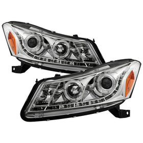 Spyder Honda Accord 08-12 4Dr Projector Headlights- LED Halo DRL Chrm PRO-YD-HA08-4D-HL-C