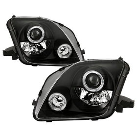 Spyder Honda Prelude 97-01 Projector Headlights LED Halo Black High H1 Low H1 PRO-YD-HP97-HL-BK