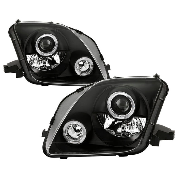 Spyder Honda Prelude 97-01 Projector Headlights LED Halo Black High H1 Low H1 PRO-YD-HP97-HL-BK