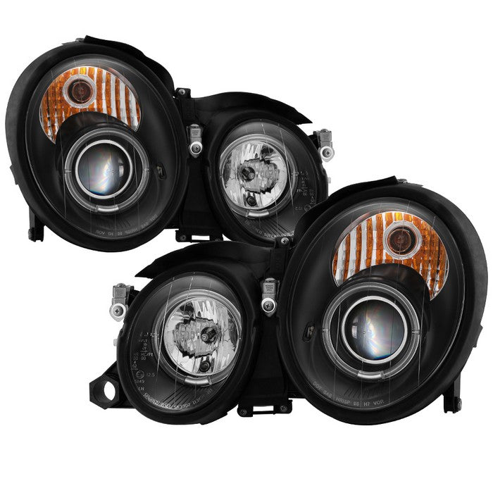 Spyder Mercedes Benz CLK 98-02 Projector Headlights Halogen Model- LED Halo Blk PRO-YD-MBCLK98-HL-BK