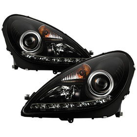 Spyder Mercedes Benz SLK 05-10 Projector Xenon/HID Model- DRL Blk PRO-YD-MBSLK05-HID-DRL-BK