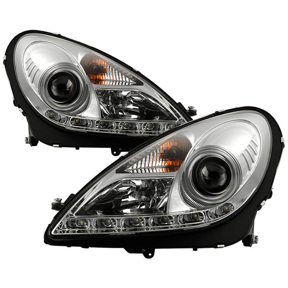 Spyder Mercedes Benz SLK 05-10 Projector Xenon/HID Model- DRL Chrm PRO-YD-MBSLK05-HID-DRL-C