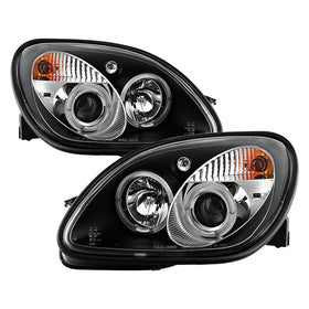 Spyder Mercedes Benz SLK 98-04 1PC Projector Halogen Model- LED Halo Blk PRO-YD-MBSLK98-1PC-HL-BK