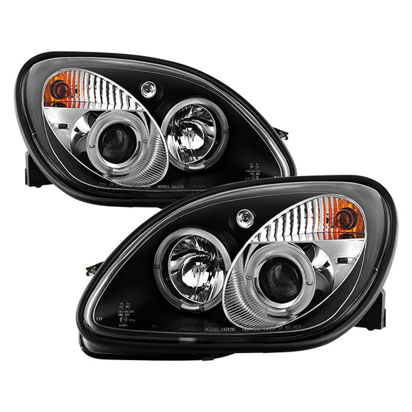Spyder Mercedes Benz SLK 98-04 1PC Projector Halogen Model- LED Halo Blk PRO-YD-MBSLK98-1PC-HL-BK