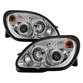 Spyder Mercedes Benz SLK 98-04 Projector Halogen Model- LED Halo Chrm PRO-YD-MBSLK98-1PC-HL-C