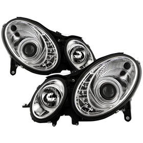 Spyder Mercedes Benz E-Class 03-06 Projector Headlights Halogen - DRL Chrm PRO-YD-MBW21103-DRL-C