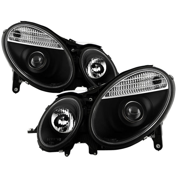 Spyder Mercedes Benz E-Class 03-06 Projector Headlights Xenon/HID Model- Blk PRO-YD-MBW21103-HID-BK