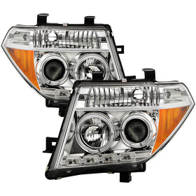 Spyder Nissan Frontier 05-08 Projector Headlights LED Halo LED Chrm PRO-YD-NF05-HL-C