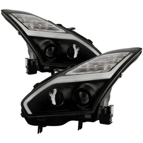 Spyder Nissan GTR R35 09-14 - Projector Headlights - DRL LED - Black