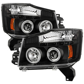 Spyder Nissan Titan 04-14/Armada 04-07 Projector Headlights CCFL Halo LED Blk PRO-YD-NTI04-CCFL-BK