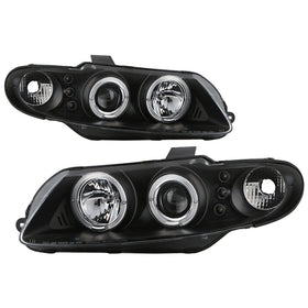 Spyder Pontiac GTO 04-06 Projector Headlights LED Halo LED Black High H1 Low H1 PRO-YD-PGTO04-HL-BK