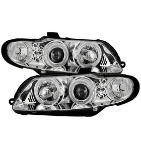 Spyder Pontiac GTO 04-06 Projector Headlights LED Halo LED Chrome High H1 Low H1 PRO-YD-PGTO04-HL-C