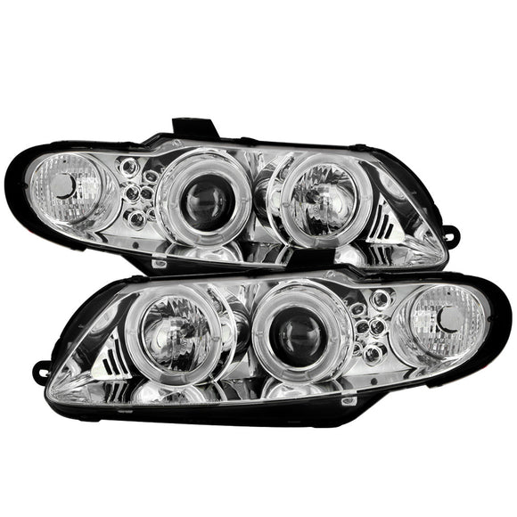 Spyder Pontiac GTO 04-06 Projector Headlights LED Halo LED Chrome High H1 Low H1 PRO-YD-PGTO04-HL-C