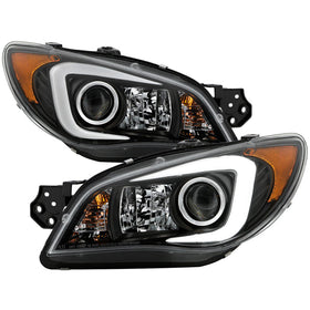 Spyder Subaru WRX 06-07 Projector Headlights - HID Model Only - Black PRO-YD-SWRX06-HID-LBDRL-BK