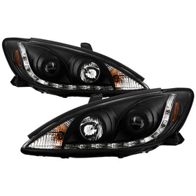 Spyder Toyota Camry 02-06 Projector Headlights DRL Black High H1 Low H1 PRO-YD-TCAM02-DRL-BK