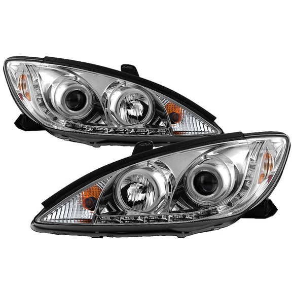 Spyder Toyota Camry 02-06 Projector Headlights DRL Chrome High H1 Low H1 PRO-YD-TCAM02-DRL-C