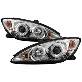 Spyder Toyota Camry 02-06 Projector Headlights LED Halo LED Chrome High H1 Low H1 PRO-YD-TCAM02-HL-C