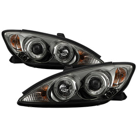 Spyder Toyota Camry 02-06 Projector Headlights LED Halo LED Smoke High H1 Low H1 PRO-YD-TCAM02-HL-SM