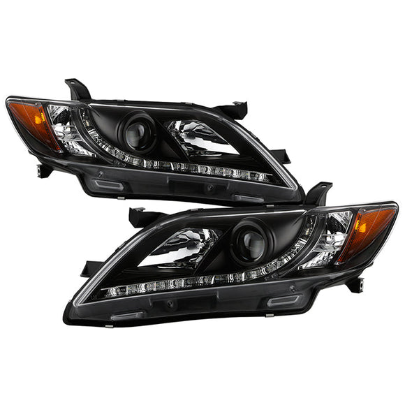 Spyder Toyota Camry 07-09 Projector Headlights DRL Black High H1 Low H7 PRO-YD-TCAM07-DRL-BK