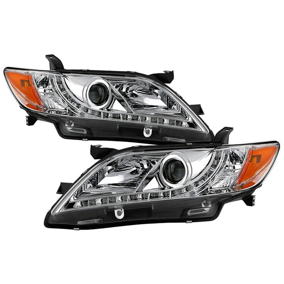 Spyder Toyota Camry 07-09 Projector Headlights DRL Chrome High H1 Low H7 PRO-YD-TCAM07-DRL-C