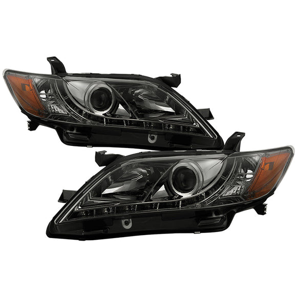 Spyder Toyota Camry 07-09 Projector Headlights DRL Smoke High H1 Low H7 PRO-YD-TCAM07-DRL-SM
