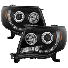 Spyder Toyota Tacoma 05-11 Projector Headlights LED Halo LED Blk Smke PRO-YD-TT05-HL-BSM