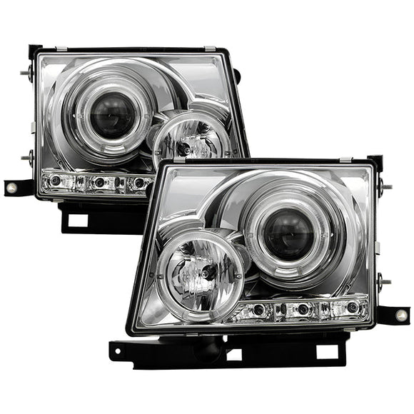 Spyder Toyota Tacoma 97-00 Projector Headlights LED Halo LED Chrome High H1 Low H1 PRO-YD-TT97-HL-C