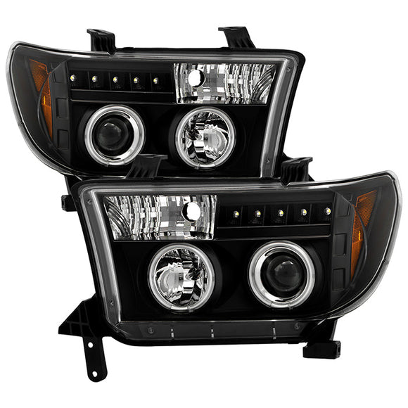 Spyder Toyota Tundra 07-13 Projector Headlights CCFL Halo LED Blk PRO-YD-TTU07-CCFL-BK