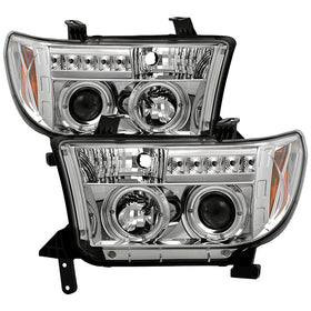Spyder Toyota Tundra 07-13 Projector Headlights LED Halo LED Chrm PRO-YD-TTU07-HL-C