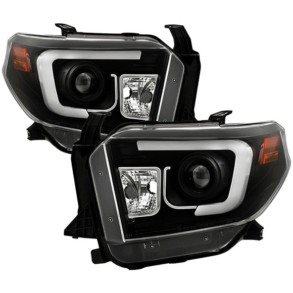 Spyder Toyota Tundra 2014-2016 Projector Headlights Light Bar DRL Black PRO-YD-TTU14-DRL-BK