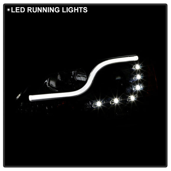 Spyder Volkswagen Mk6 Jetta Projector Headlights DRL - Black