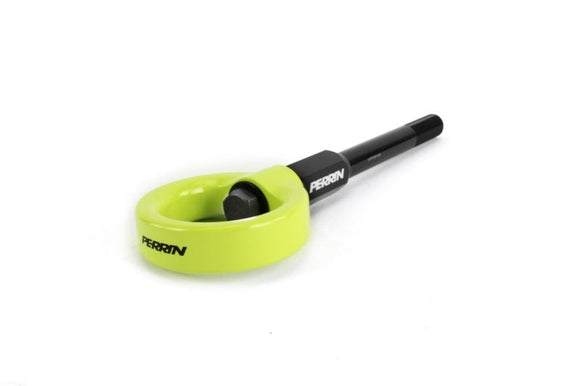 Perrin 08-14 Subaru WRX/STI Hatchback Tow Hook Kit (Rear) - Neon Yellow