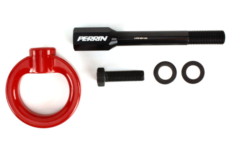 Perrin 08-14 Subaru WRX/STI Tow Hook Kit (Front) - Red