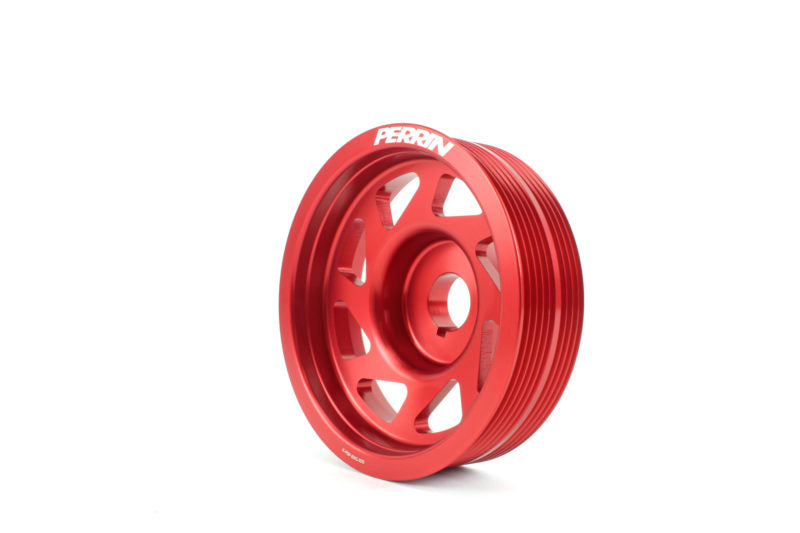 Perrin 93+ Impreza (WRX/STi) Crank Pulley - Red (w/AC) - 0
