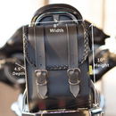 Willie & Max Universal Braided Sissy Bar Bag (8 in L x 10 in W x 4.5 in H) - Black-2
