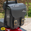 Willie & Max Universal Brass Monkey Sissy Bar Bag (8 inches L x 10 inches H x 4.5 inches W) - Black-2