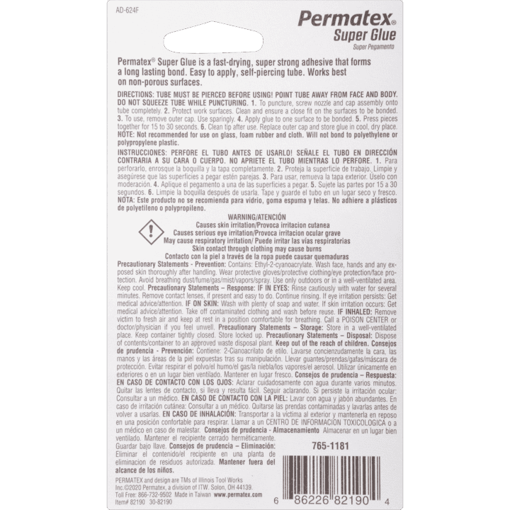 Permatex Ultra Bond 495 Super Glue, 2G - 0