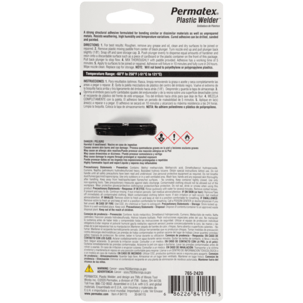 Permatex Plastic Welder Biege Adhesive, 25 ml - 0