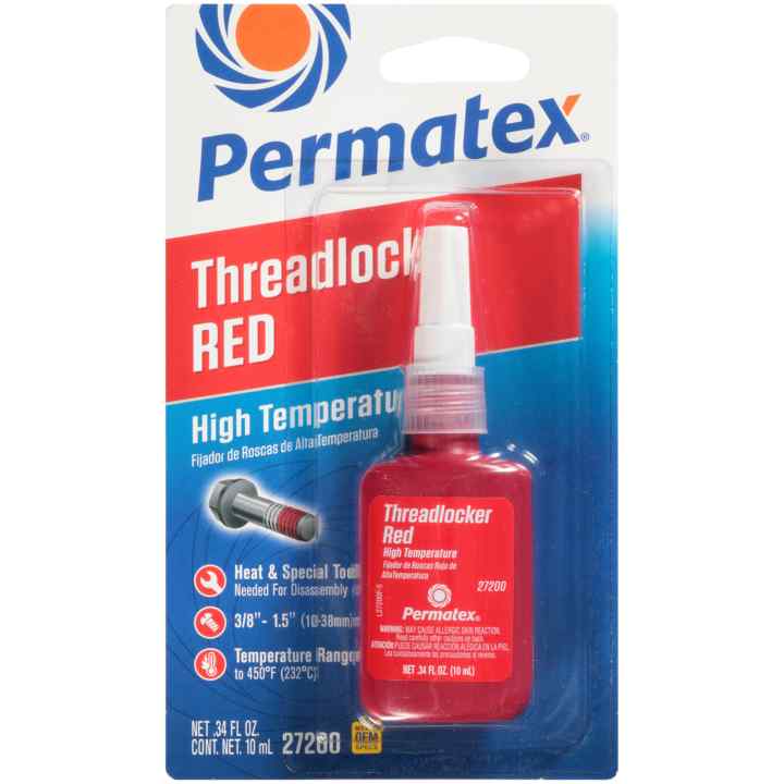 Permatex Red High Temperature 272 Threadlocker, 10 ml