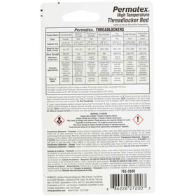 Permatex Red High Temperature 272 Threadlocker, 10 ml - 0