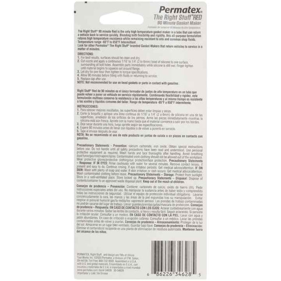 Permatex The Right Stuff Red 90-Minute Gasket, 80 ml