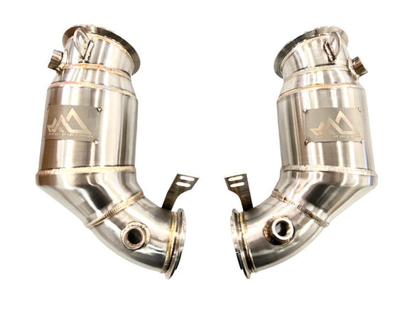 MAD US F90 M5 F92 M8 Downpipes S63R Primary Catted (200 Cell) | MAD-2060