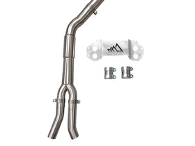 MAD BMW G8x M3 M4 S58 Resonated Single Midpipe (Brace Included) - 0
